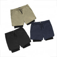 Quần Short Dù Thể Thao Nam ICON DENIM 2 Lớp Relaxed Training