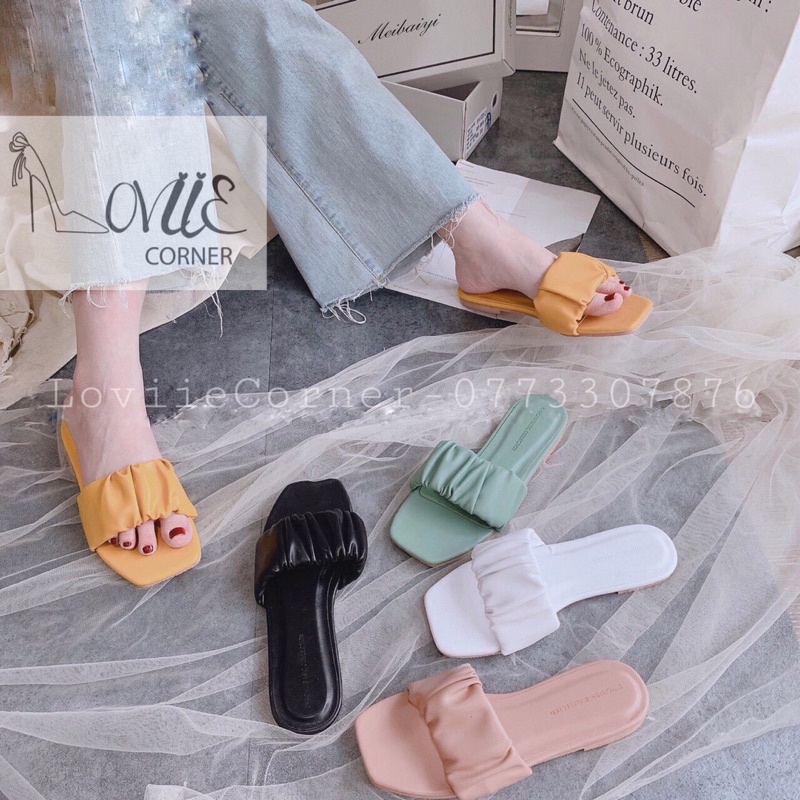 LOVIIECORNER DÉP NỮ ĐẾ BỆT QUAI NGANG D200574