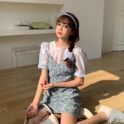 Set đồ hai mảnh áo chiffon + đầm hoa hai dây