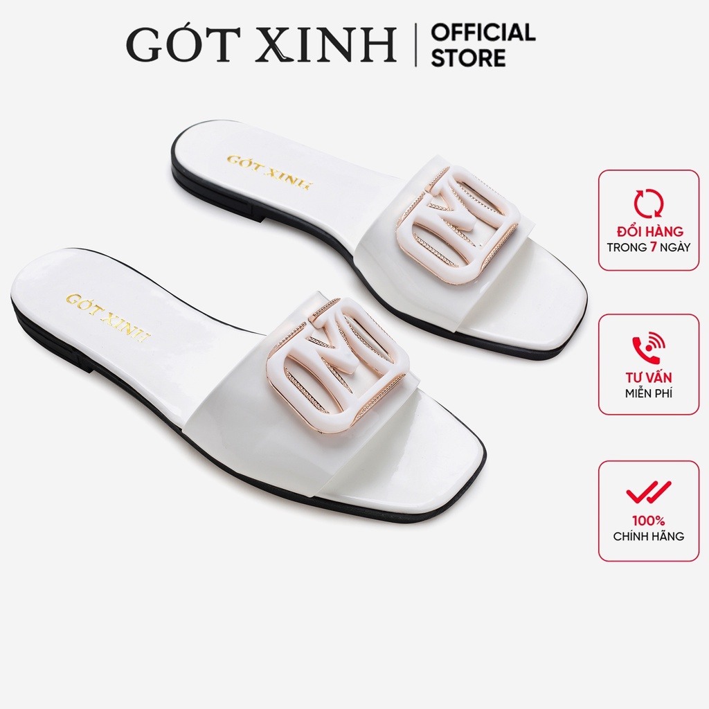 Dép nữ GÓT XINH GX409 đế bệt quai ngang kiểu siêu xinh