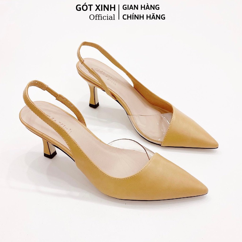 Giày cao gót nữ GÓT XINH GX331 da mềm cao 5cm gót nhọn