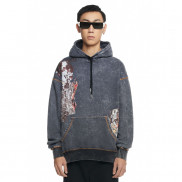 Áo hoodie nam Beuter Rusted Grey Washed Hoodie