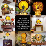 Đèn thờ TRANH TRÚC CHỈ in MÂU NI 198, Tròn 60cm, Khung Gỗ, (thích hợp đặt ốp vách thờ / tượng thờ cao 45cm đến 85cm)