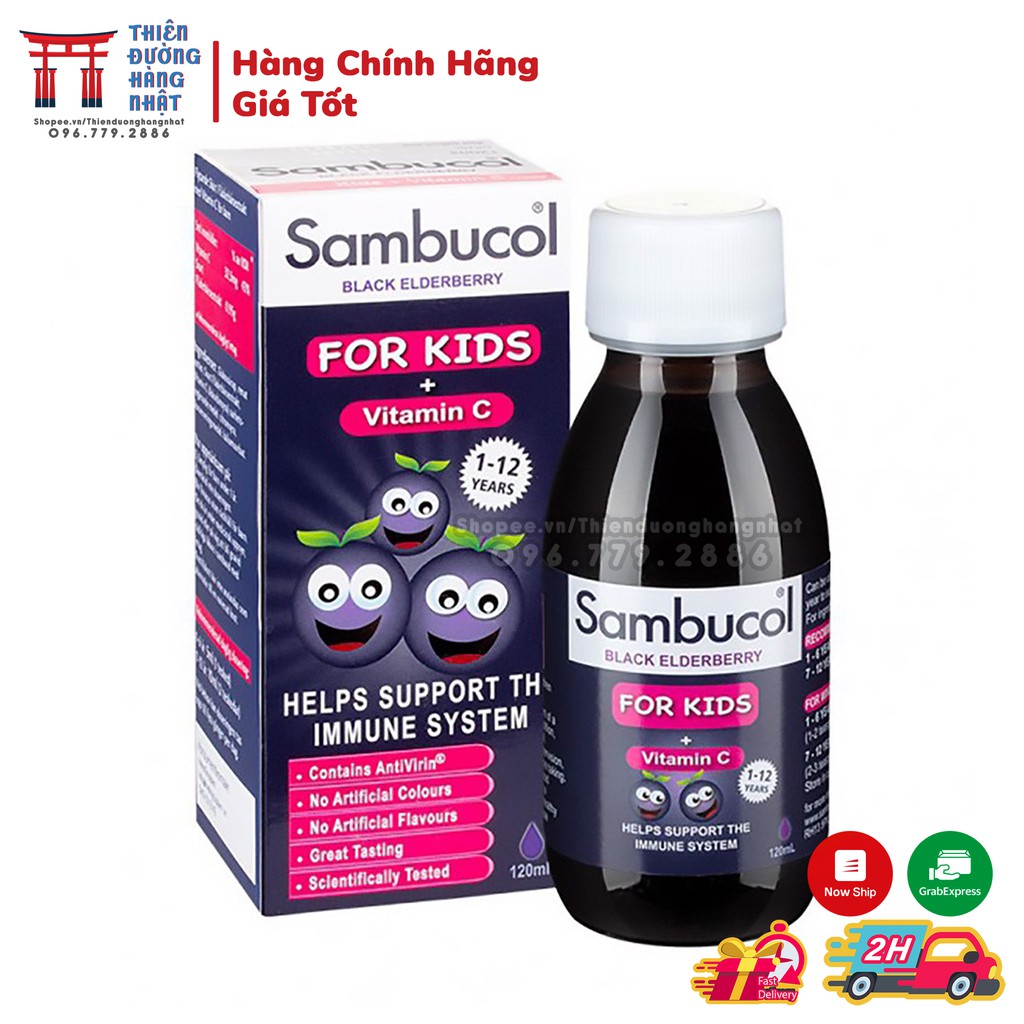  Siro tăng đề kháng Sambucol Anh 120ml
