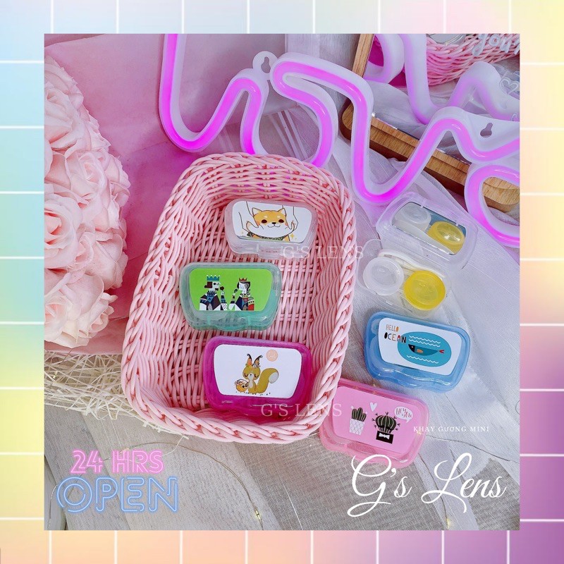Khay Gương Mini ( khay đựng kính áp tròng)