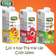 (3 vị) Lốc 4 hộp Trà trái cây Cozy 225ml/ hộp