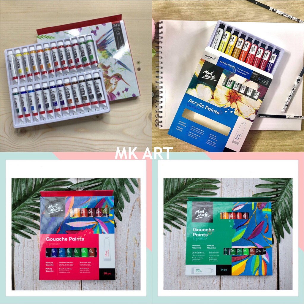 Màu Nước/ Acrylic/ Gouache Mont Marte 12ml