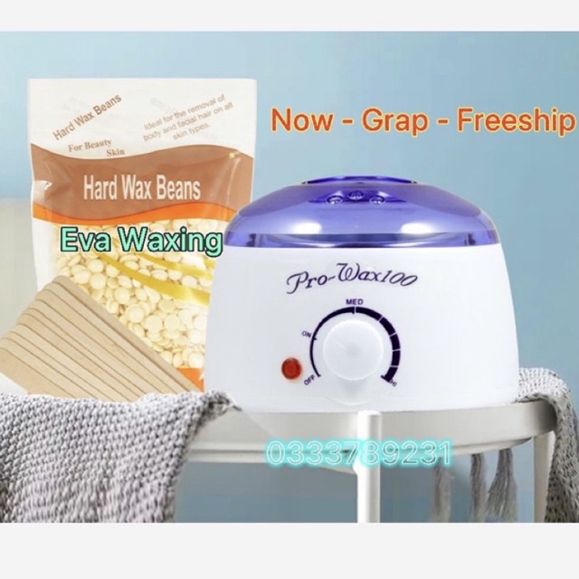 (Freeship) Nồi Nấu Sáp Wax Lông Pro Wax 100 Tặng 100g Sáp + Que Gỗ