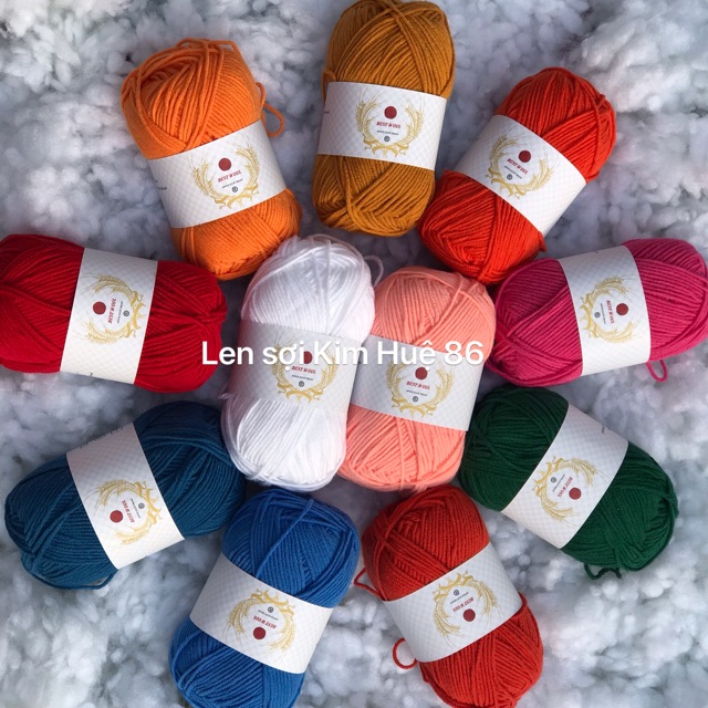  Len Best Wool cuộn 50g ( từ màu 01 đến 20)