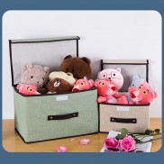 Hộp vải đựng đồ thùng đựng quần áo đồ chơi, mĩ phẩm đa năng bằng vải cứng cắp có nắp đậy tiện dụng siêu đẹp