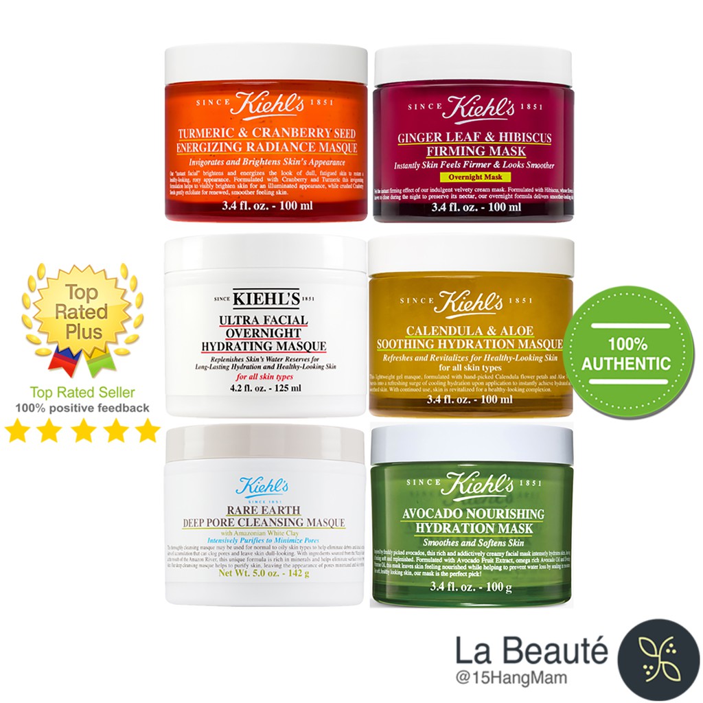 Kiehl's Turmeric, Ginger, Overnight, Calendula - Mặt Nạ Kiehl's Đủ Loại 100ml-125ml