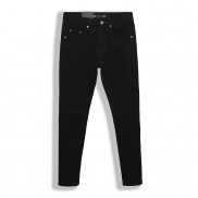Quần Jean Dài Nam Đen Knees Cut Thời Trang, Chất Vải Denim Cotton Co Giãn Dày Dặn, INF QJ002942, SOMEHOW