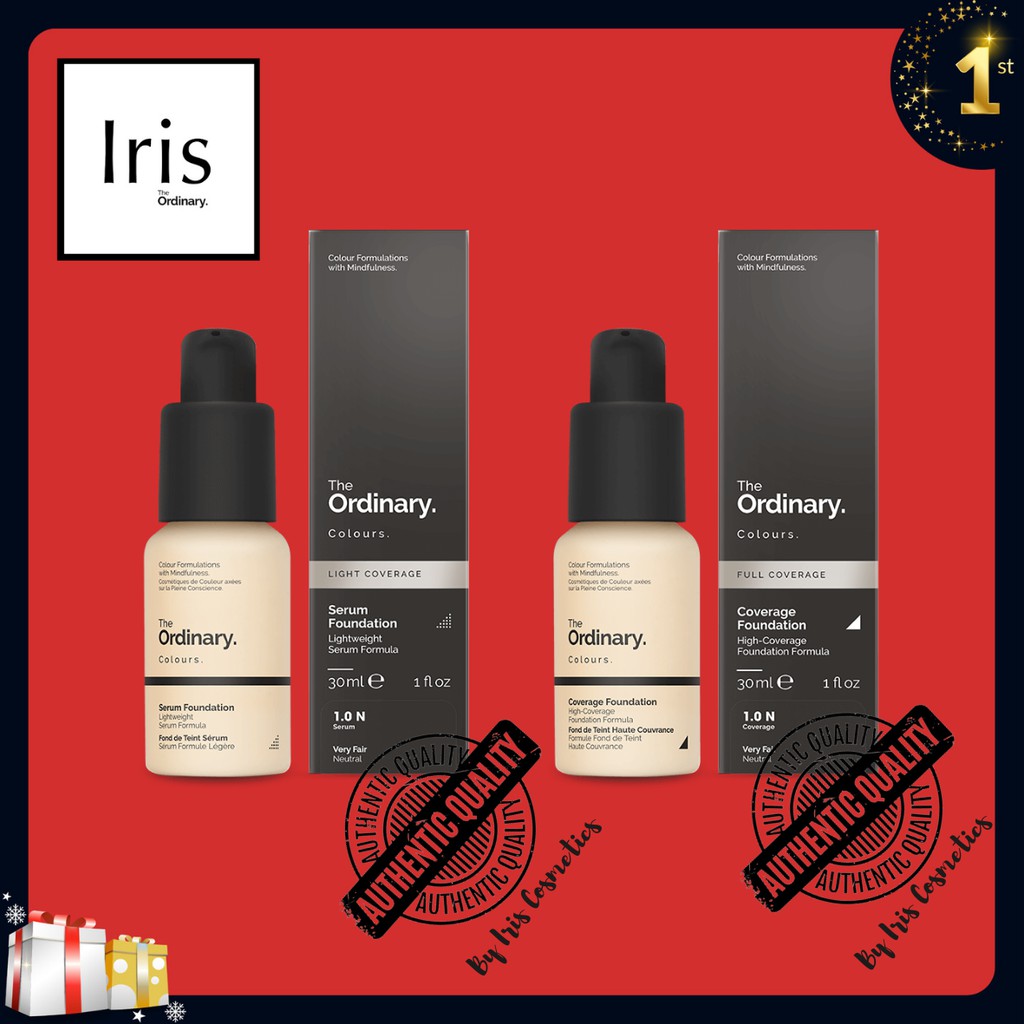 (BILL CANADA) Kem nền The Ordinary. - Coverage Foundation và Serum Foundation - 30ml