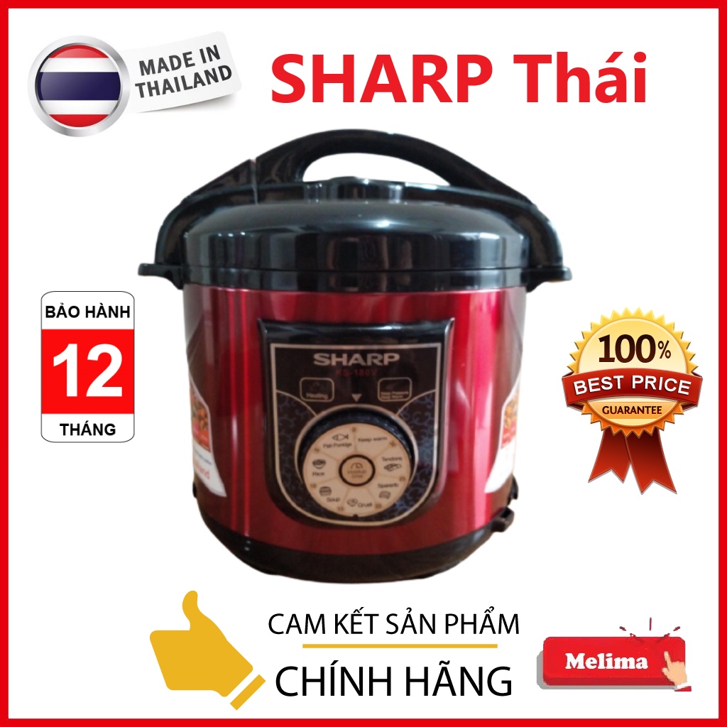 Nồi áp suất, Nồi áp suất điện Đa Năng Sharp Dung tích 6L, Chính hãng Sharp Thái Lan, Bảo hành 12 tháng, An toàn