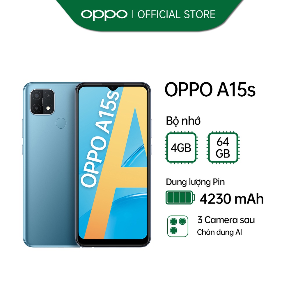 Điện thoại OPPO A15s (4GB/64GB) - Hàng Chính Hãng