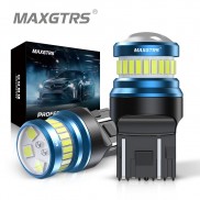 Bộ 2 đèn LED MAXGTRS T20 1157 BAY15D P21/5W 3156 3157 P27/7W BA15D LED 7443 W21/5W 1200LM 12V cho xe hơi