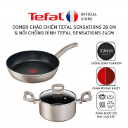 Combo Chảo chiên Tefal Sensations 28 cm & Nồi chống dính 24cm