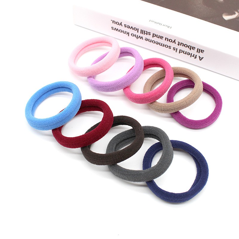 2 Dây Cột Tóc Thun Co giãn Nhiều Màu