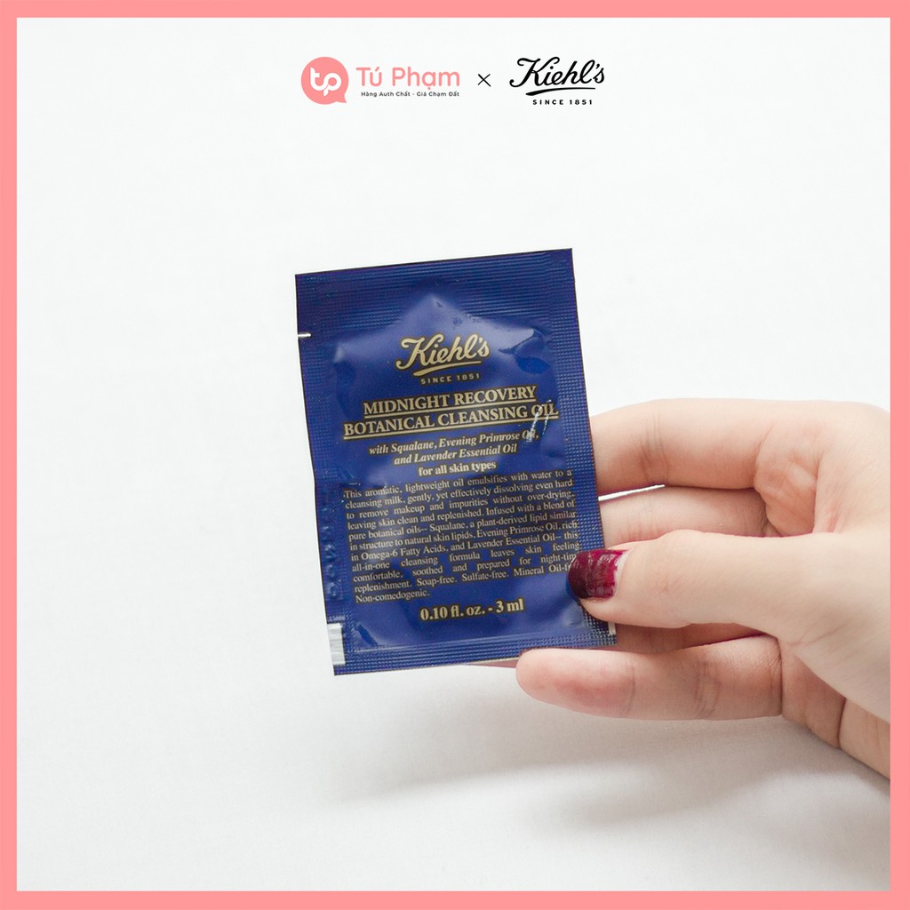 Dầu Tẩy Trang Kiehl's Midnight Recovery Botanical Cleansing Oil 3ml Xanh Dương
