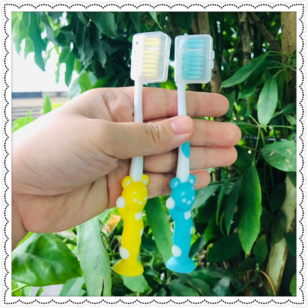 SET 2 BÀN CHẢI HÌNH THÚ ĐÁNG YÊU AN TOÀN CHO BÉ