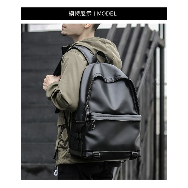 Balo da nam, balo unisex đi học. Balo da trơn.