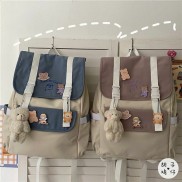 balo nữ, balo ullzang, balo thời trang 2nit trắng mèo