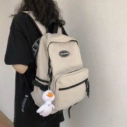 Balo vải trơn , balo basic vải đi học. Cặp ulzzang trơn vava mạc tròn.