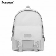 Balo vải đi học unisex, ba lô ulzzang chất liệu polyster cao cấp bansusu
