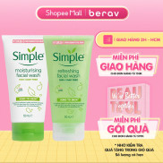 Sữa Rửa Mặt SIMPLE Dạng Gel Kind To Skin Facial Wash Làm Sạch Da, Dưỡng Ẩm và Kiềm Dầu 150ml