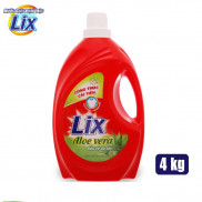 Nước giặt Lix Đậm Đặc Nha Đam Chai 4Kg - Bảo Vệ Da Tay - NG400