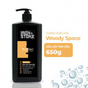 Dầu gội đầu tinh dầu IRON&STONE Inspiration hương Woody Space dành cho nam dung tích 650ml