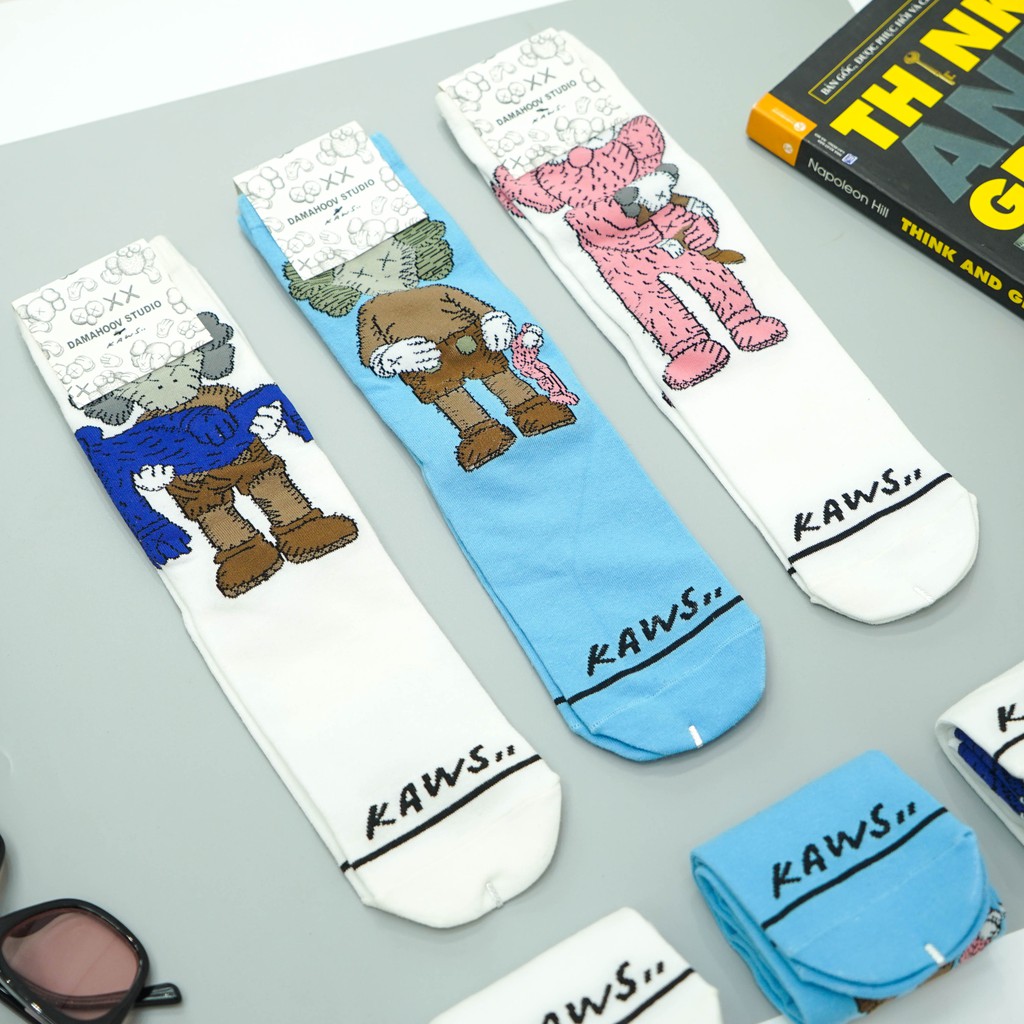 Tất cao cổ in họa tiết Hàn Quốc N7 chất đẹp dễ thương nhiều màu