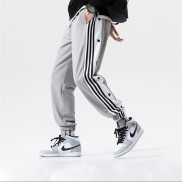 Quần ống rộng CÚC POLY unisex N7 phối ba sọc bo gấu thun dáng suông nam nữ cao cấp bigsize thu đông basic pants