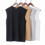 Áo thun TANKTOP TRƠN CÓ TÚI Unisex N7 Basic Tee mùa hè phông trơn nam nữ oversize form rộng phong cách Hàn Quốc