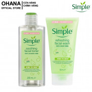 Combo 2 Sản Phẩm Simple (Gel Rửa Mặt Simple 150ml Và Nước Hoa Hồng Simple 200ml)