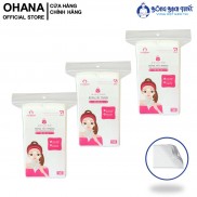 Combo 3 gói Bông Tẩy Trang Bạch Tuyết Merilynn Bề Mặt mịn (180 Miếng/gói)