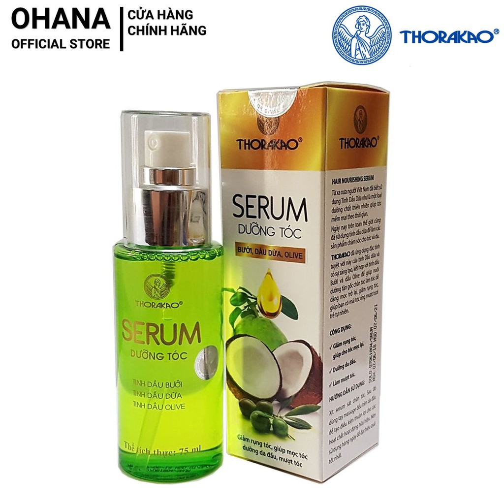 Serum Dưỡng Tóc Thorakao Kích Thích Mọc Tóc, Nuôi Dưỡng Phục Hồi Tóc Hư Tổn 75ml
