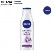Sữa Dưỡng Thể Dưỡng Trắng Da Ban Đêm Nivea Extra White Night Nourish Body Lotion 250ml - Tím - 88125