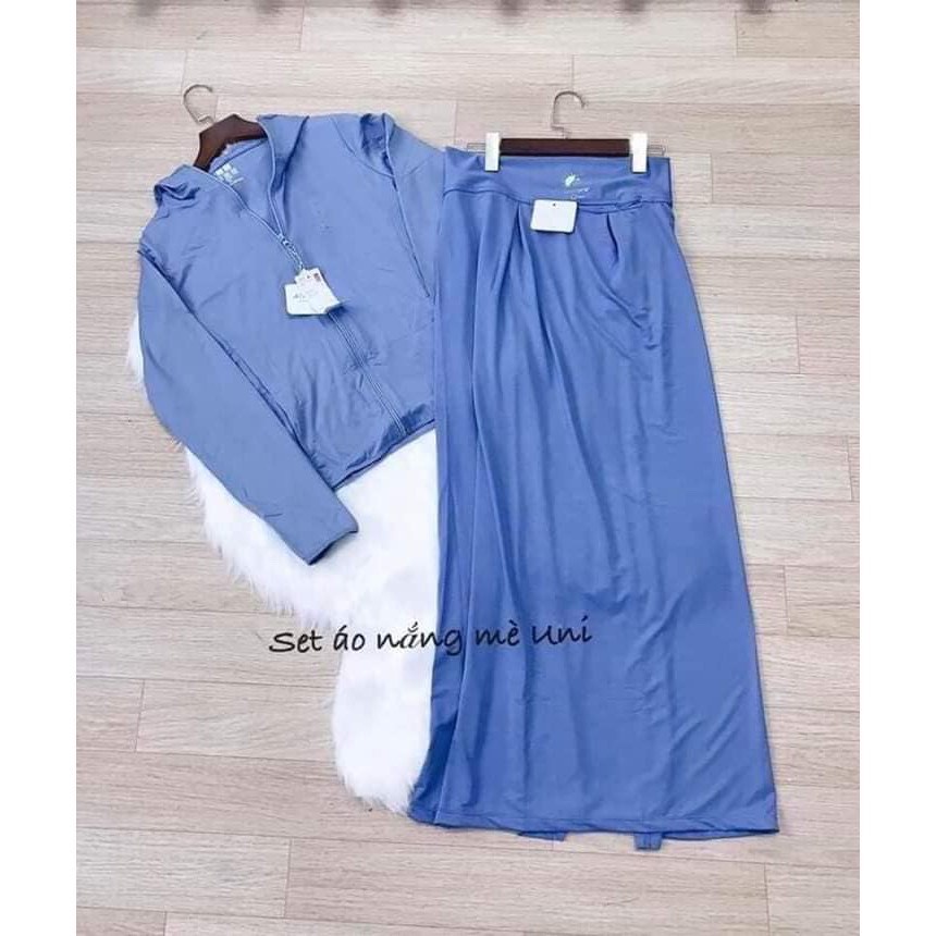 SET áo chống nắng kèm chân váy chống nắng thông hơi siêu mát mịn