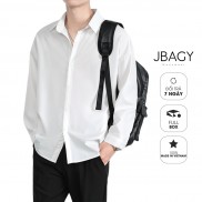 Áo sơ mi trắng nam form rộng DUKY bản Premium vải lụa lạnh thời trang JBAGY - JBS05