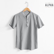 Áo sơ mi nam vải đũi kiểu chui đầu cổ tàu 4 cúc cao cấp JBAGY - SMND