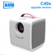 Máy chiếu mini AUN C40s hỗ trợ video HD và kết nối với điện thoại, laptop, máy tính