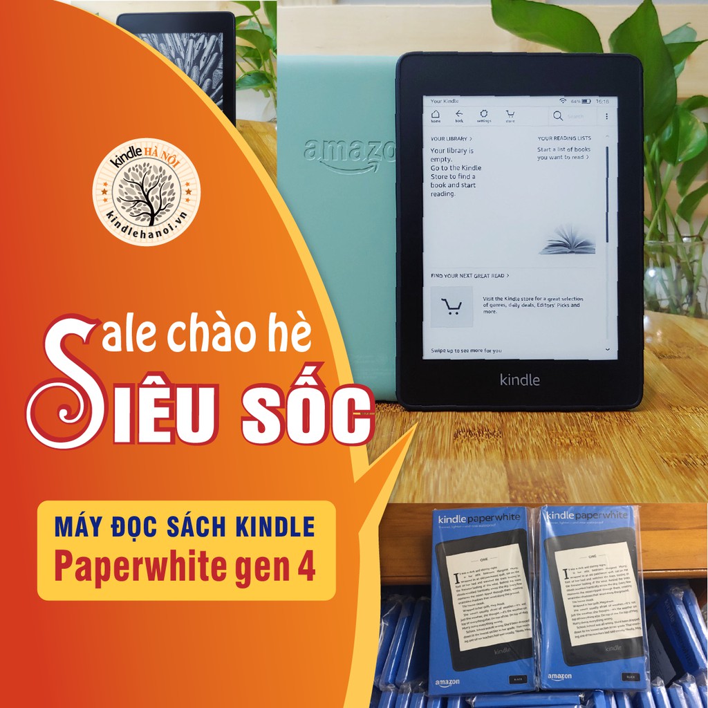 Máy đọc sách Kindle Paperwhite (Kindle PPW 1, 2, 3, 4) Used Very Good chính hãng nhập khẩu Mỹ, Nhật