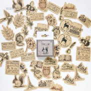 Bộ 45 stickers phong cách Vintage trang trí sổ tay - MS26