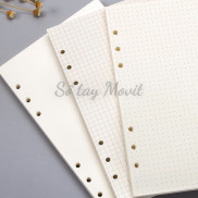 Giấy Refill ruột sổ còng size A6 A5 B5 (màu trắng ngà)