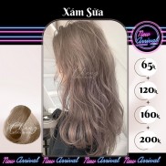 Thuốc nhuộm tóc màu XÁM SỮA không cần tẩy tóc, lên từ nền level7, Chenglovehair Chengloveshair Chenglovehairs