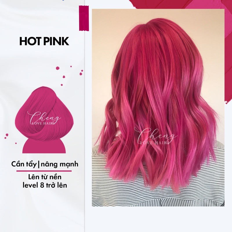 Thuốc Nhuộm Tóc HỒNG NEON Hot Pink Kèm Tẩy | Chenglovehair, Chenglovehairs