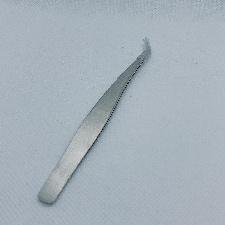 Nhíp cong 45 độ, nhíp cong bao da_dụng cụ mi_keo nối mi_uốn mi_mi khay_mi fan_THÚY HÀ