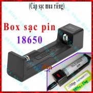 Bộ sạc pin 18650 1 khe tự ngắt khi đầy Box sạc 1 cell pin tiện dụng (Cáp sạc mua riêng)