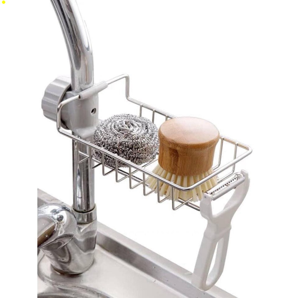 Giá Treo Rẻ Rửa Bát Inox 304, Đựng Xà Phòng , Giá để Kẹp Vòi Nước Rửa Chén Đĩa Xoay 360 Độ, Đồ Dùng Phòng Bếp